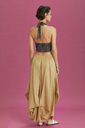 Bohem Tarz Cepli Beli Bağcıklı Uzun Salaş Etek