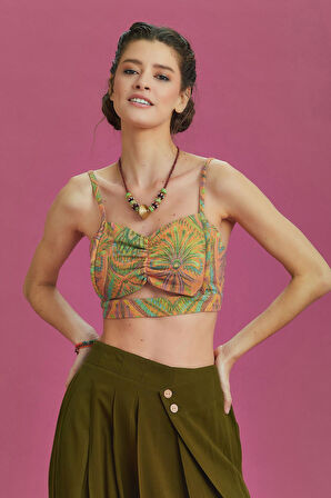 İnce Askılı Cut Out Detay Koton Bralet