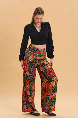 Palazzo Yüksek Bel Bol Kesim Pantolon