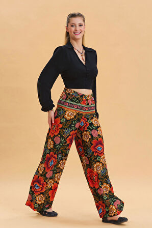 Palazzo Yüksek Bel Bol Kesim Pantolon