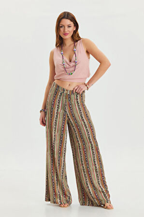 Palazzo Yüksek Bel Bol Kesim Pantolon