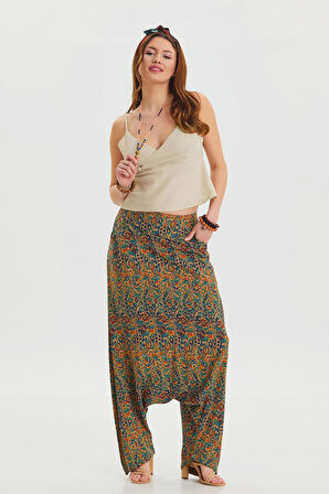 Cep Detaylı Pacası Bağcıklı Etnik Pantolon