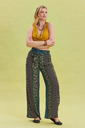 Beli Lastikli Kuşak Detaylı Yazlık Pantolon