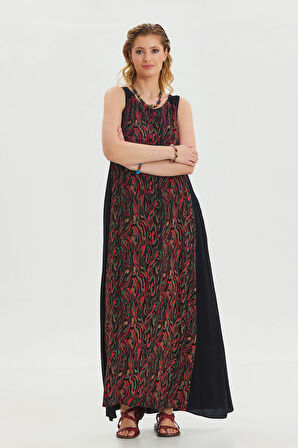 Bisiklet Yaka Cep Detaylı Salaş Elbise