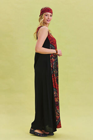 Bisiklet Yaka Cep Detaylı Salaş Elbise