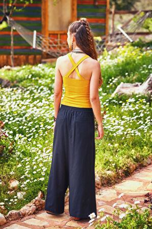 Anvelop Etek Cepli Bol Paça Pantolon