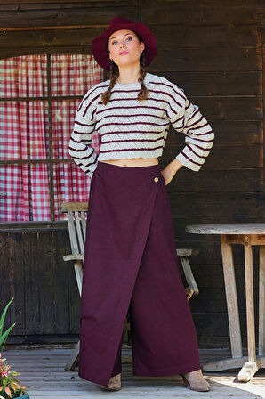 Anvelop Etek Cepli Bol Paça Pantolon