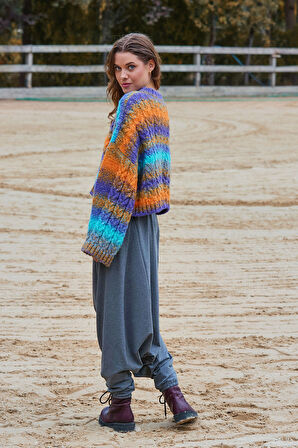 Beli Lastikli Ağı Düşük Kadın Salaş Pantolon