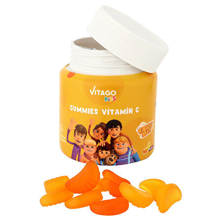 Vitago Kids Gummies Vitamin C İçeren Çiğnenebilir Form Takviye Edici Gıda