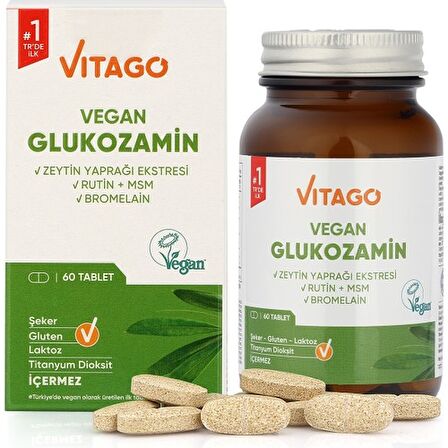 Vegan Glukozamin, Bromelain, Rutin Içeren 60 Tablet