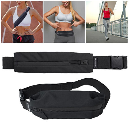 Rebuwo Çok Fonksiyonlu Sporcu Bel Çantası Siyah
