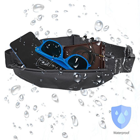 Rebuwo Çok Fonksiyonlu Sporcu Bel Çantası Siyah