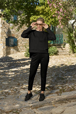 Cossy By Aqua Kadın Siyah Eşofman Takım 26120 