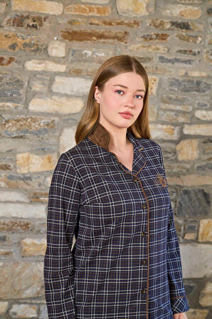 Cossy By Aqua Kadın Ekose Pijama Takımı 26264