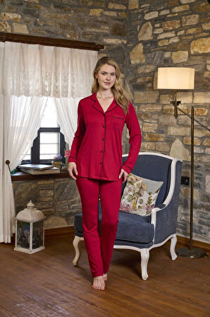 Cossy By Aqua Kadın Kırmızı Pijama Takımı 26280 