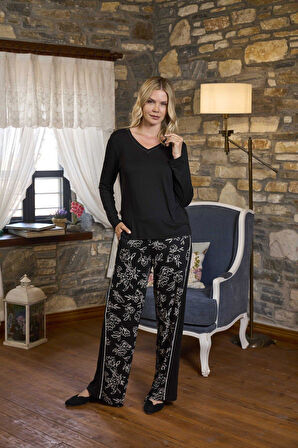 Cossy By Aqua Kadın Siyah Pijama Takımı 26380 