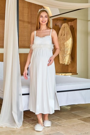 Cossy By Aqua Kadın Krem Gecelik 25597-K 