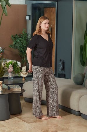 Cossy By Aqua Kadın Siyah Pijama Takımı 26683 