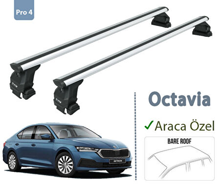 Skoda Octavia Ara Atkısı Tavan Sistemleri 2019-Sonrası Silver Color