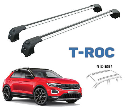 Volkswagen T-Roc Portbagaj Taşıyıcı Ara Atkısı Gri Set 2017- Paw Pro 2