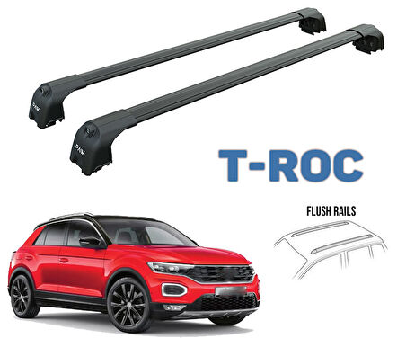 Volkswagen T-Roc Portbagaj Taşıyıcı Ara Atkısı Siyah Set 2017- Paw Pro 2