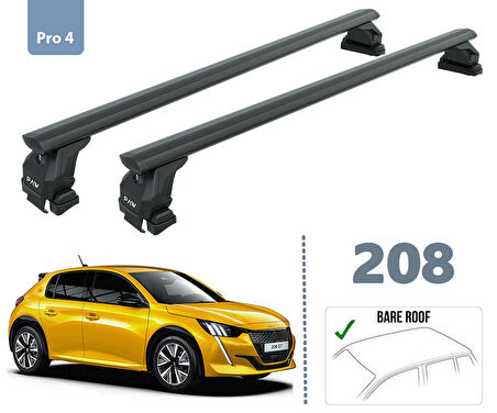 Peugeot 208 Oluksuz Ara Atkısı 2019 Sonrası Siyah Seri Pro 4