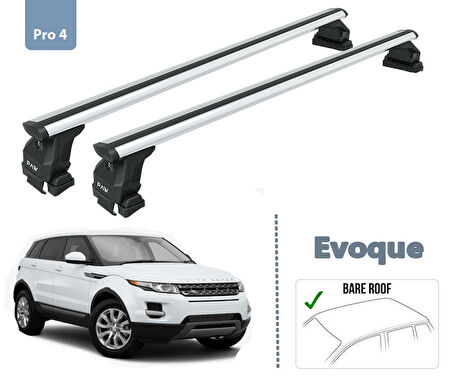 Land Rover Evoque L538 2011-2019 Ara Atkısı Tavan Taşıyıcı Gri Set Pro 4