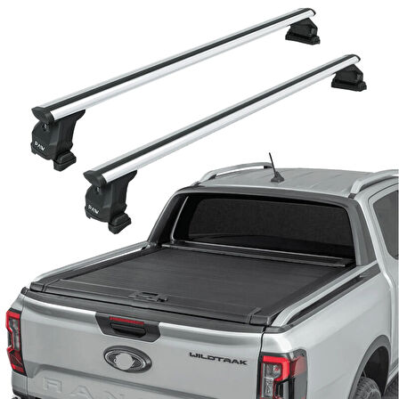 Ford Ranger Wildtrak (2023-2025) Kasa Üstü Bed Rack Taşıyıcı Bar – Gri | Kilitli Sistem | Vida Montajlı