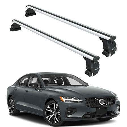 Volvo S60 Sedan 2019-2025 Oluksuz Üst Tavan Portbagaj Taşıyıcı Ara Atkısı Toros Serisi Pro 4 Gri