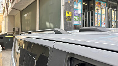Ford Transit Custom L1 Kısa (2023-2026) Alüminyum Tavan Rayları, Plus - Gri