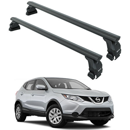 Nissan Qashqai J11 2013-2021 Oluksuz Üst Tavan Portbagaj Taşıyıcı Ara Atkısı Toros Serisi Pro 4 Siyah