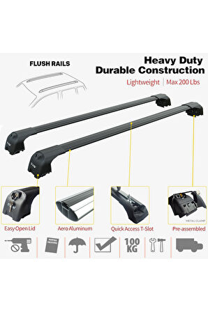 LEXUS Rx (Al20) Suv 2016-- Siyah Set Ara Atkısı Pro 2 Çadır Taşıyıcı