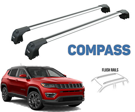 jeep Compass Ara Atkısı Tavan Sistemleri Gri Set 2017-