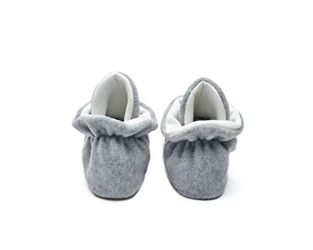 First Step Çıtçıtlı Kaydırmaz Taban Patik Bebek Kaydırmaz Taban Çıtçıtlı Patik F-850-GRI Gri