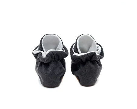 First Step Çıtçıtlı Kaydırmaz Taban Patik Bebek Kaydırmaz Taban Çıtçıtlı Patik F-850-ANTRASIT Gri