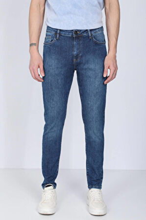 Erkek Mavi Straight Fit Jean Pantolon