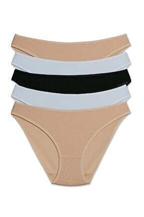 Pierre Cardin Kadın Pamuklu High Leg Brief  5'li Külot