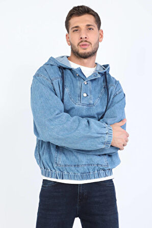 Erkek Jean Sweatshirt Mavi