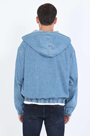 Erkek Jean Sweatshirt Mavi