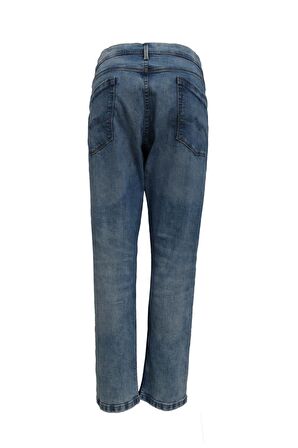 Kadın Likralı Straight Fit Jean Pantolon Mavi