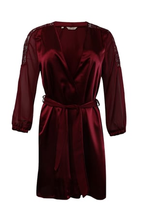 Pierre Cardin 6 Lı Saten Gecelik Çeyiz Takım Bordo