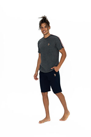 U.S. Polo Assn. Erkek Yuvarlak Yaka Pijama Şort Takım