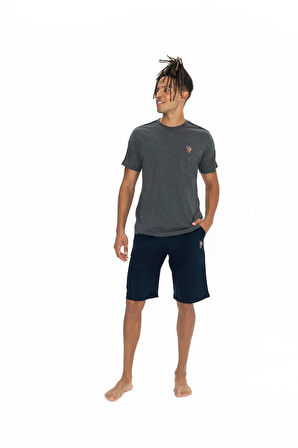 U.S. Polo Assn. Erkek Yuvarlak Yaka Pijama Şort Takım