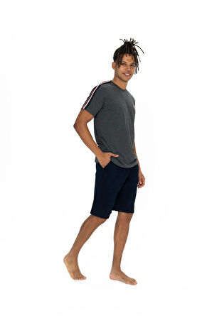 U.S. Polo Assn. Erkek Yuvarlak Yaka Pijama Şort Takım