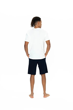 U.S. Polo Assn. Erkek Alt Üst Yuvarlak Yaka Pijama Şort Takımı