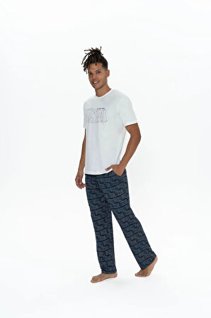 U.S. Polo Assn. Erkek 3'lü %100 Pamuk Pijama Takımı