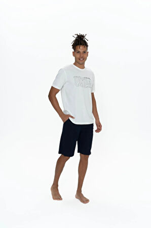 U.S. Polo Assn. Erkek 3'lü %100 Pamuk Pijama Takımı