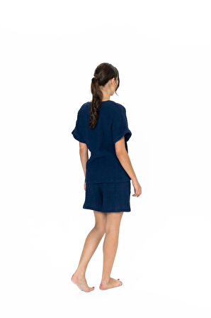 U.S. Polo Assn. Kadın %100 Pamuk Yazlık Kısa Kollu Pijama Şort Takım