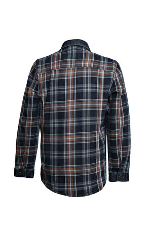 Erkek %100 Pamuk Rahat Kesim Jean Gömlek Ceket