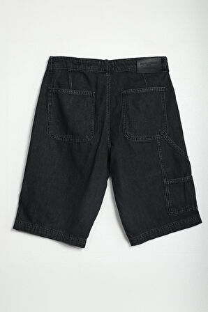 Erkek Cep Detaylı %100 Pamuk Rahat Kesim Antrasit Jean Kapri